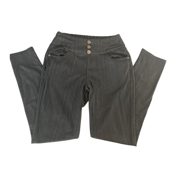 jeane Denim - Black High-Waisted‎ Jeggings with Stretchy Fit